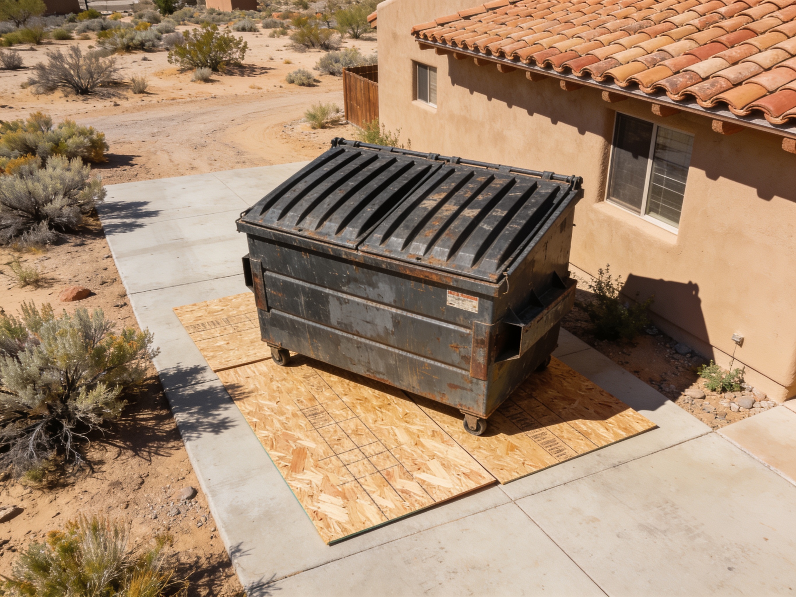 Protecting Concrete Driveways During Dumpster Rentals in Albuquerque